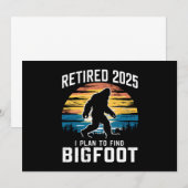 Gepensioneerd 2025 Ik ben van plan om Bigfoot pens Kaart (Voorkant / Achterkant)