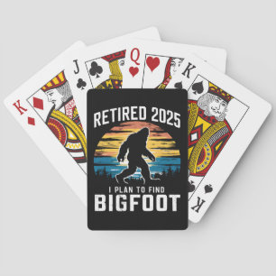 Gepensioneerd 2025 Ik ben van plan om Bigfoot pens Pokerkaarten