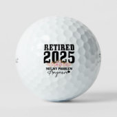Gepensioneerd 2025 niet meer mijn probleem golfballen (Voorkant)