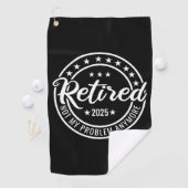 Gepensioneerd 2025 niet meer mijn probleem golfhanddoek (Insitu)