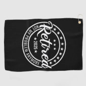 Gepensioneerd 2025 niet meer mijn probleem golfhanddoek (Horizontaal)