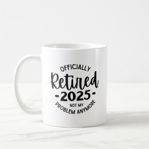 Gepensioneerd 2025 Niet meer mijn probleem, Grappi Koffiemok