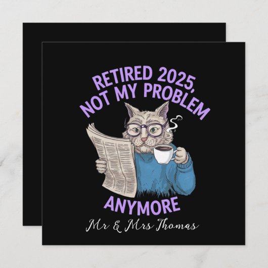 Gepensioneerd 2025: niet meer mijn probleem kaart (Voorkant / Achterkant)