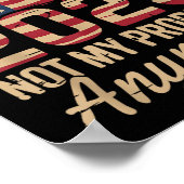 Gepensioneerd 2025 niet meer mijn probleem met US  Poster (Hoek)