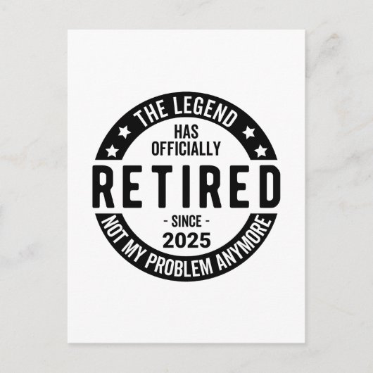 Gepensioneerd 2025 Niet meer mijn probleem - Pensi Feestdagenkaart (Voorkant)