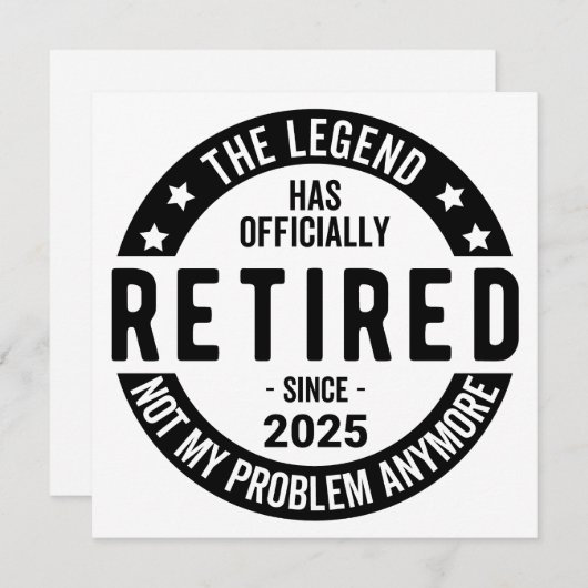 Gepensioneerd 2025 Niet meer mijn probleem - Pensi Kaart (Voorkant / Achterkant)