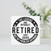 Gepensioneerd 2025 Niet meer mijn probleem - Pensi Kaart (Staand voorkant)