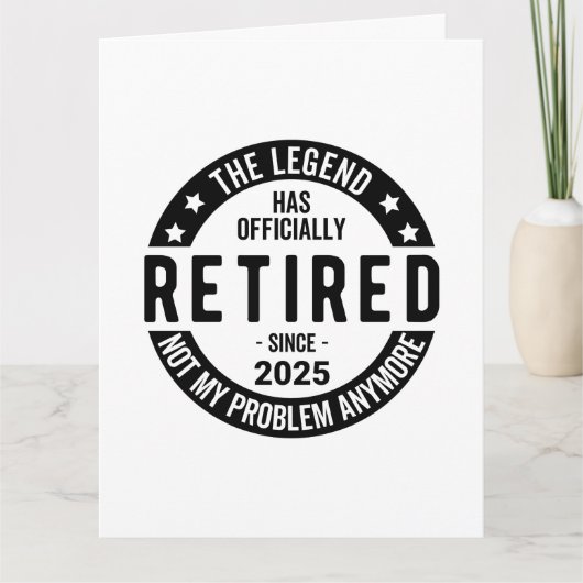 Gepensioneerd 2025 Niet meer mijn probleem - Pensi Kaart (Voorkant)