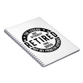 Gepensioneerd 2025 Niet meer mijn probleem - Pensi Notitieboek (Rechterzijde)