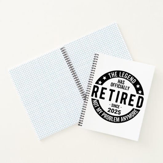 Gepensioneerd 2025 Niet meer mijn probleem - Pensi Notitieboek (Binnen)