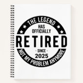 Gepensioneerd 2025 Niet meer mijn probleem - Pensi Notitieboek (Voorkant)