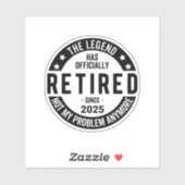 Gepensioneerd 2025 Niet meer mijn probleem - Pensi Sticker (Vel)