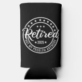 Gepensioneerd 2025 niet meer mijn probleem seltzer blikjeskoeler (Achterkant)