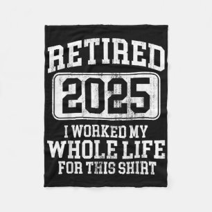 Gepensioneerd 2025 Pensioen Mannen Vrouwen Humor T Fleece Deken