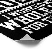 Gepensioneerd 2025 Pensioen Mannen Vrouwen Humor T Poster (Hoek)