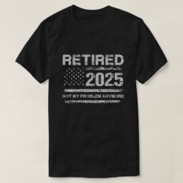 Gepensioneerd 2025 USA Vlag Pensioen 2025 Mannen V T-shirt