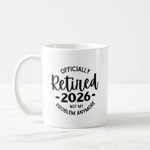 Gepensioneerd 2026 Niet meer mijn probleem, Grappi Koffiemok