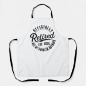 Gepensioneerd 2026 niet meer mijn probleem schort (Voorkant)