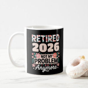 Gepensioneerd 2026 Niet Mijn Probleem Meer Roze Vr Koffiemok