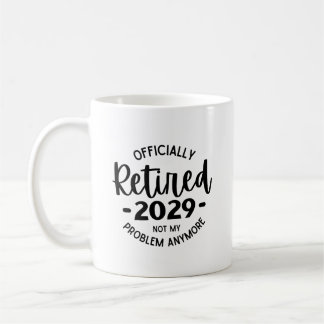 Gepensioneerd 2029 Niet meer mijn probleem, Grappi Koffiemok