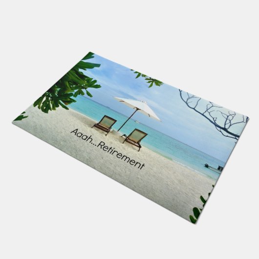 Gepensioneerd - Aaah...Pensioen Deurmat (Schuin)