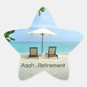 Gepensioneerd - Aaah...Pensioen Ster Sticker (Voorkant)