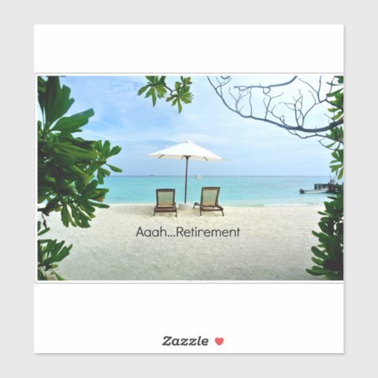 Gepensioneerd - Aaah...Pensioen Sticker (Vel)