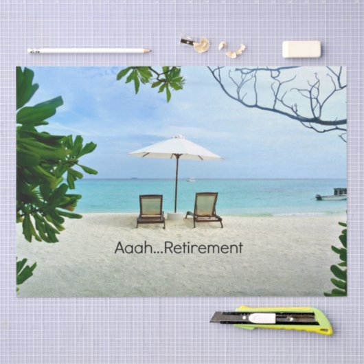 Gepensioneerd - Aaah...Pensioen Tissuepapier (Craft)