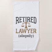 Gepensioneerd advocaat naar verluidt pensionering  strandlaken (Voorkant)