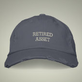 Gepensioneerd Asset  Style Distressed Geborduurde Pet