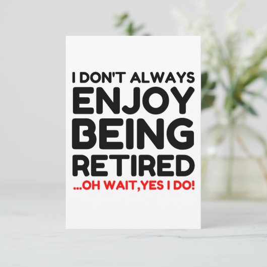 Gepensioneerd Bedankkaart (Staand voorkant)