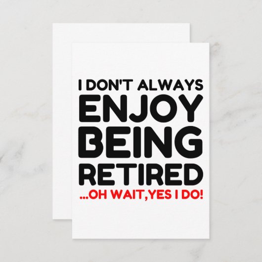 Gepensioneerd Bedankkaart (Voorkant / Achterkant)