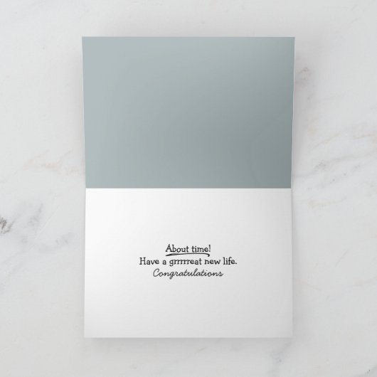 Gepensioneerd Beer in Rowboot Kaart (Binnen)