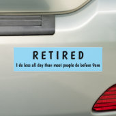 Gepensioneerd Bumpersticker (Op auto)