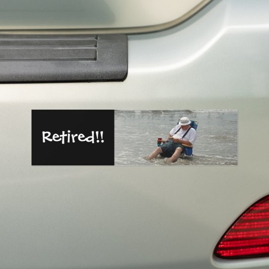 Gepensioneerd! Bumpersticker (Op auto)