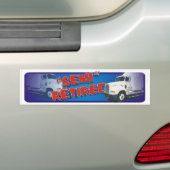 gepensioneerd bumpersticker (Op auto)