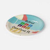 Gepensioneerd — Cape Coral, FL Papieren Bordje (Gekanteld)