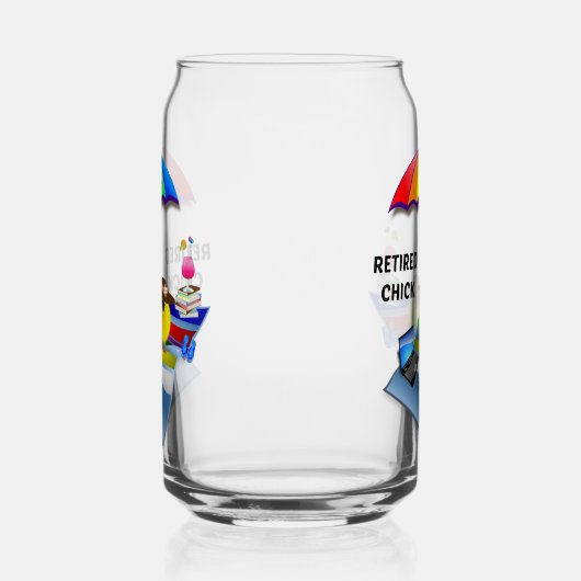 Gepensioneerd chick, ooit zo Schattige, Blikvorm Glas (Rechts)