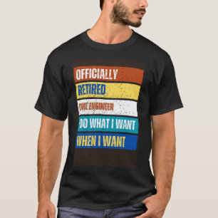 Gepensioneerd civiel ingenieur Pensioen gepensione T-shirt