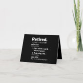 gepensioneerd. definitie grappige pensionering aankondiging (Voorkant)