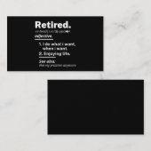 gepensioneerd. definitie grappige pensionering advieskaart (Voorkant / Achterkant)