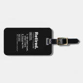 gepensioneerd. definitie grappige pensionering bagagelabel (Voorkant horizontaal)