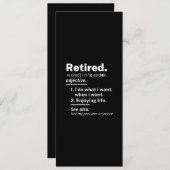 gepensioneerd. definitie grappige pensionering feestdagenkaart (Voorkant / Achterkant)