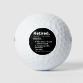 gepensioneerd. definitie grappige pensionering golfballen (Voorkant)