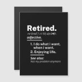 gepensioneerd. definitie grappige pensionering magnetische uitnodiging (Voorkant / Achterkant)
