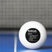 gepensioneerd. definitie grappige pensionering pingpongbal (Net)