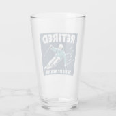 Gepensioneerd Dit is mijn nieuwe baan skiën Glas (Achterkant)