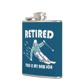 Gepensioneerd Dit is mijn nieuwe baan skiën Heupfles (Links)