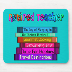Gepensioneerd docent Gifts Stack of Books Design Muismat