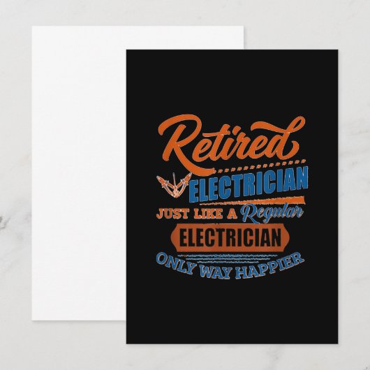 Gepensioneerd elektricien - Elektricien cadeau Notitiekaartje (Voorkant / Achterkant)